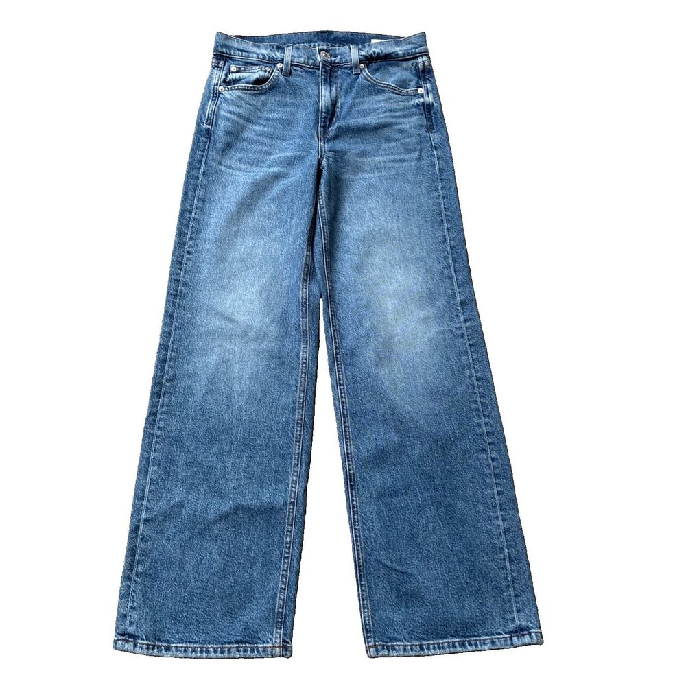 AYR The Secret Sauce Wide Leg Jeans Women’s Stoked High Rise Denim Wash SZ 28 S